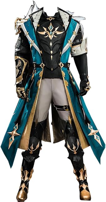 Varka Cosplay Costume, Game Genshin Impact Role Playing Men Luxury Combat Suit for Halloween Party