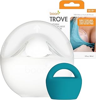 Boon Trove Silicone Manual Breast Pump - Passive Milk Collector - Hands Free Breast Pump for Nursing - Breastfeeding Essentials - 1 Count