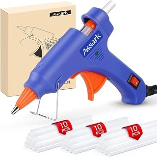 SimpleEasierSafer 20W Hot Glue Gun Kit with 30 Long 130mm Glue Sticks, Fast 1-2 Min Preheat for Crafts, DIY & Home Repairs