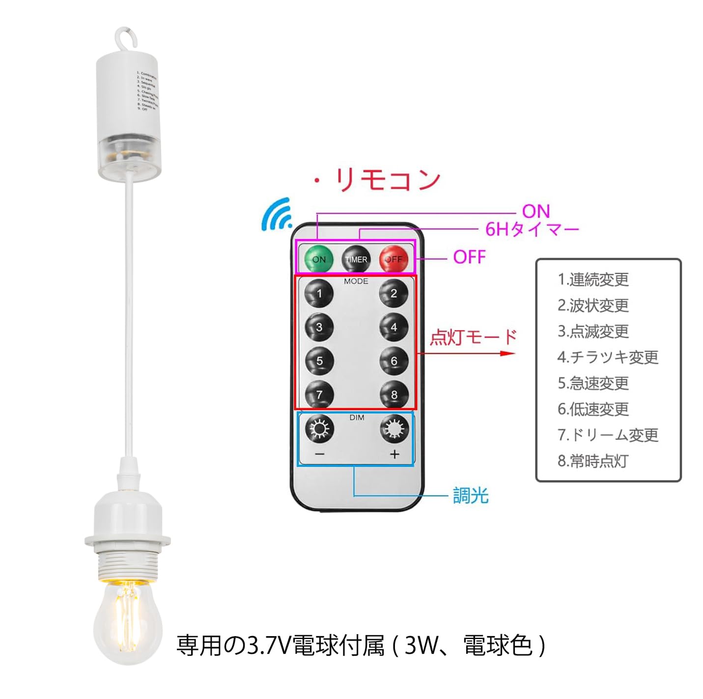 Amazon.co.jp : STGGTS ペンダントライト 引掛けフック式 電池式