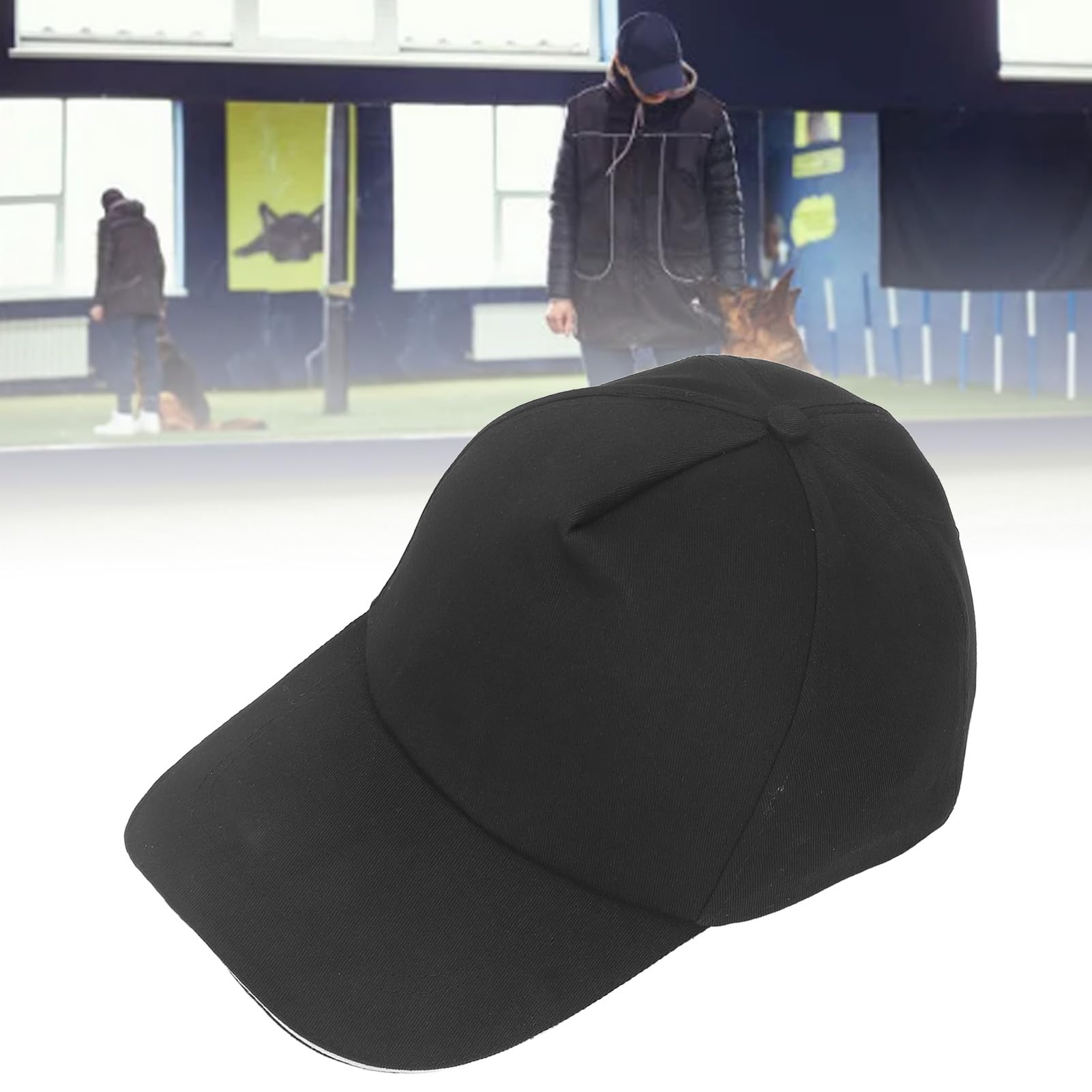 Sichere Anstoßkappe, Verstellbare Baseballmütze, ABS-Innenseite, Atmungsaktive Baumwolle, Leichte Arbeitsmütze, Schwarz, Gepolsterte Anstoßkappe, Industrielle Anstoßkappe