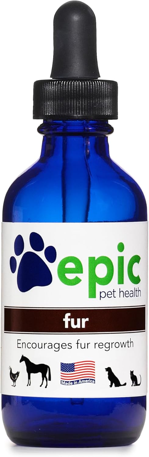 Fur - All Natural Liquid Supplement for Faster Hair Regrowth Due to Surgery or Illness - Apply Directly to Body and Put in Food & Water for Fastest Results - Multivitamin (Dropper, 2 Ounce)