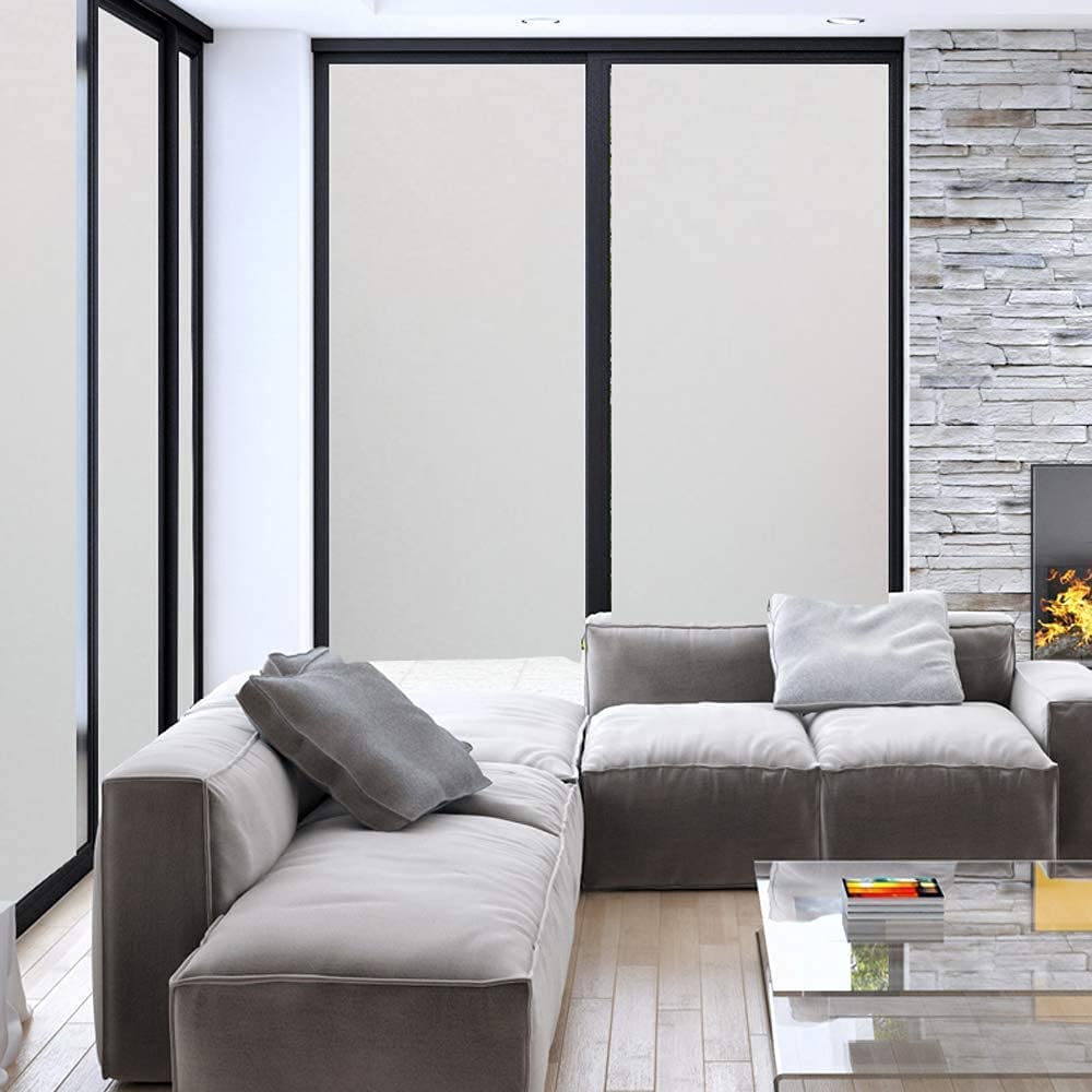 S2S Kulture Window Film Self Adhesive Privacy Glass Film for Glass Cabinet/Glass Partition/Sliding Window Decorative Window Film Home & Office Glass Door (16X48 Inch, Matt Frosted) 3