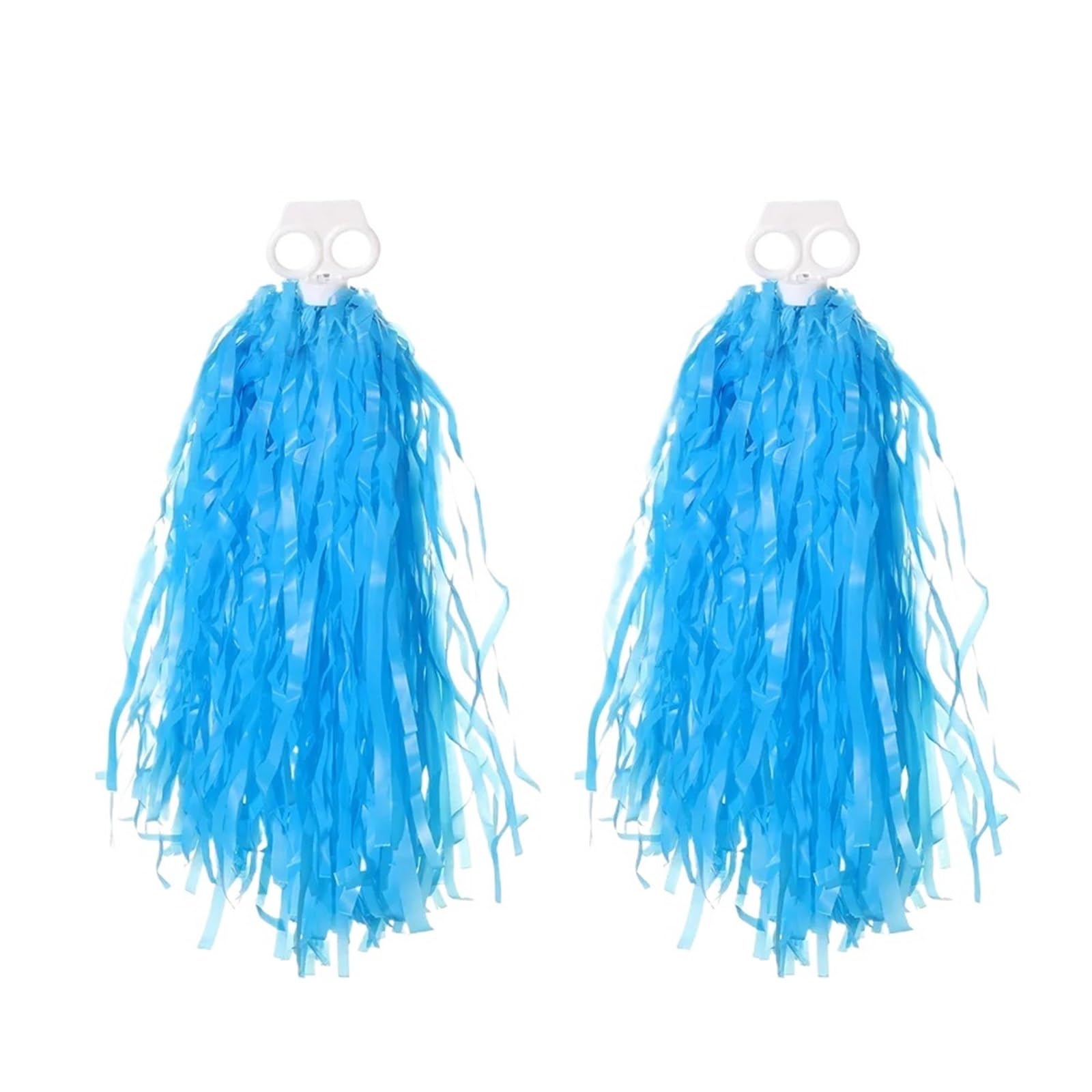 Aiqijohi Girls Color 11 Cheerleader Pom Poms 1Pair Rainbow Plastic Cheerleader Pompoms Cheer Refueling Props Cheerleading Pom Ppom