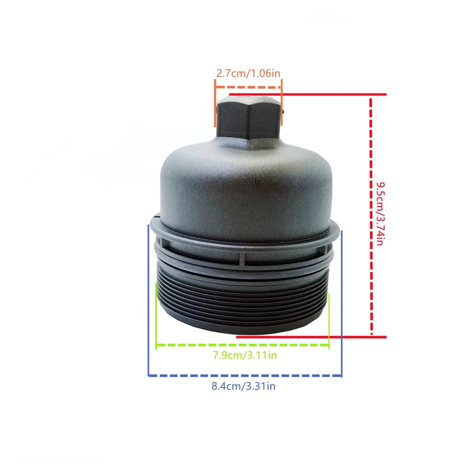 Compatible con Citroën C5 C8 2. HDI para Peugeot 807 607 508 SW TwinTop Tapa de la Carcasa del Filtro de Aceite del Motor 1103.P6 Tapa del Filtro de Aceite