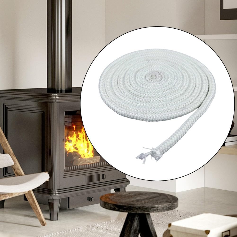 Corda resistente al calore, Corda Sigillante In Fibra Di Vetro for Stufe E Caminetti, Bianco, 14 Mm X (2-2,5) M(14mm*2m)