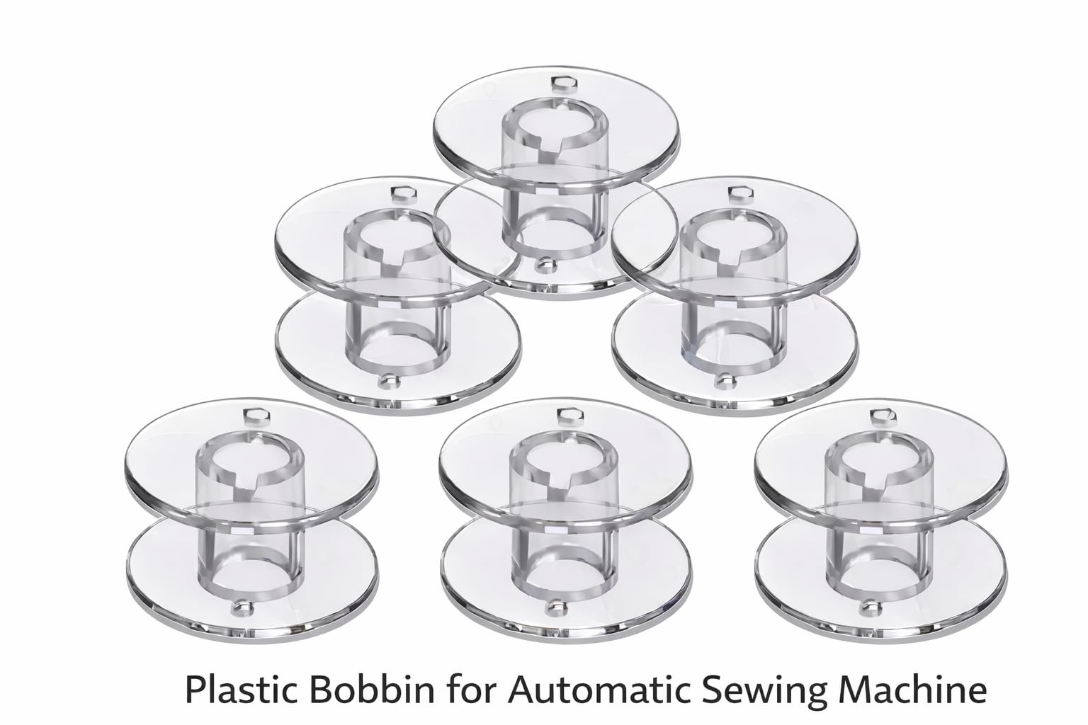 LYSOO 12 PCS Plastic Bobbin Set for Automatic Sewing Machine β Durable Transparent Bobbins for Smooth Threading