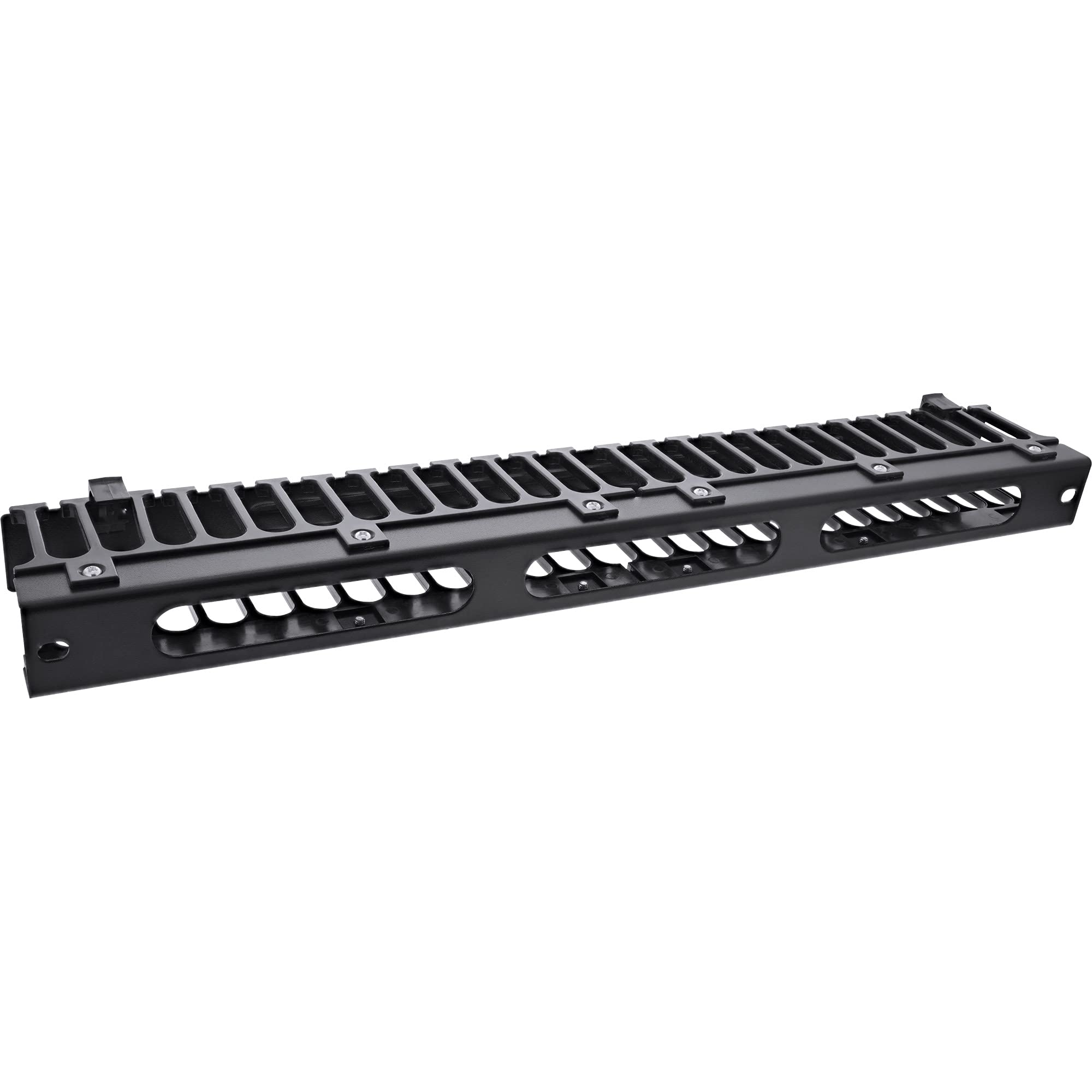 InLine® 19 inch Cable Manoeuvring Panel for Computer Cable Management 1HE, RAL 9005, Black