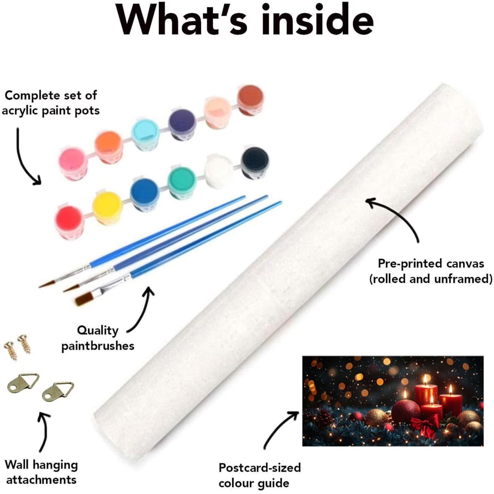 sen Malowanie według numerów dla dorosłych, DIY Malowanie według liczb dla dorosłych, Świeca Malowanie według numerów Dorosłych Obraz olejny na płótnie z pędzlami Pigment Akryl, Dekoracja ścienna do