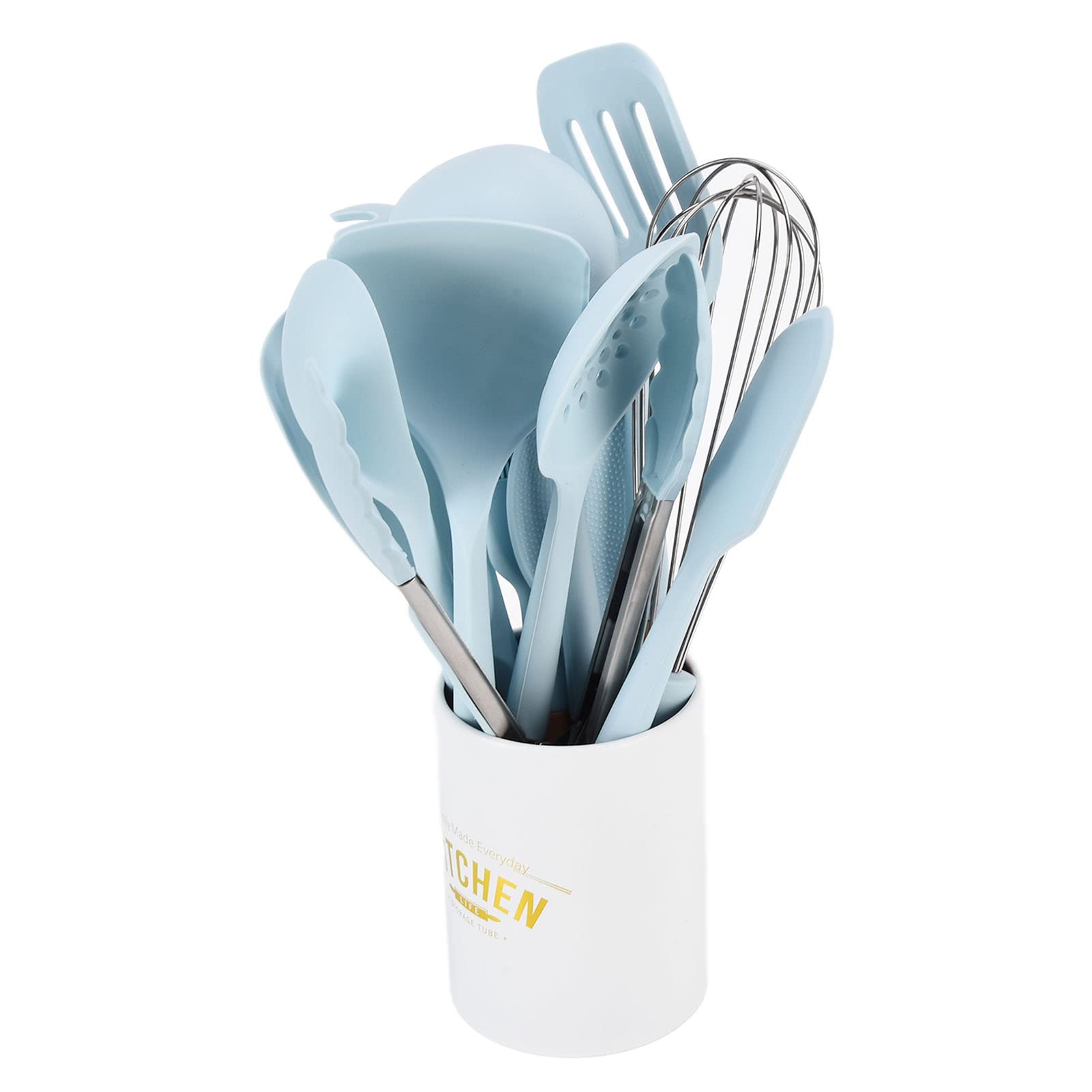 12-teiliges Set Silikon-Küchenutensilien-Set, hitzebeständig, antihaftbeschichtet, BPA-frei, Backutensilien, hitzebeständiger Spatel, Küchenhelfer