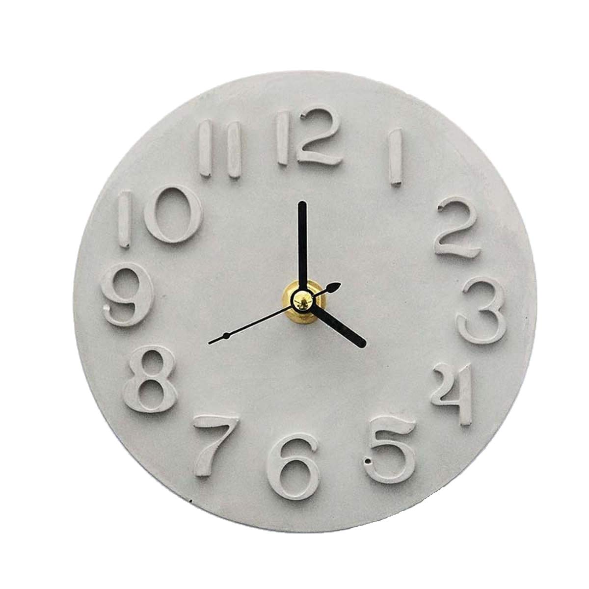 PANGUN Cement Concrete Silicone Mould Diy Craft Clock Making Clay Plaster Mould Handmade-2