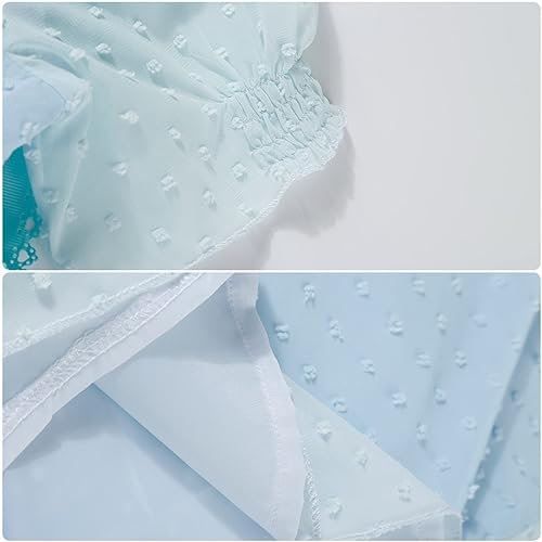 Miniatura 8 de Weixu Hamilton Elizabeth Schuyler Disfraz de cosplay familiar a juego para mamá y niño, vestido azul de princesa