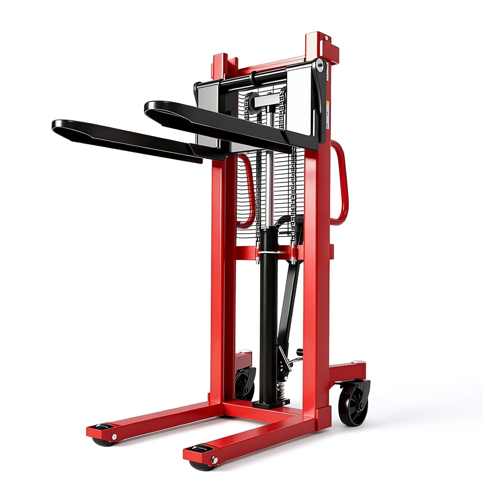 Pallet Truck Manual Hydraulic Stacker 2000kg with Fork Swivel Wheels for Warehouse