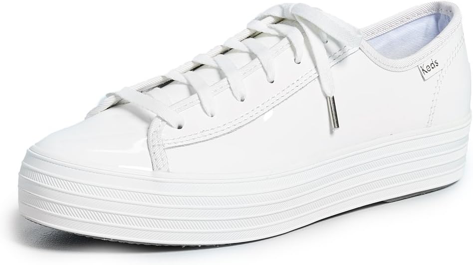 Keds Triple Kick Canvas, Sneaker Womens, White Canvas, 8 Medium