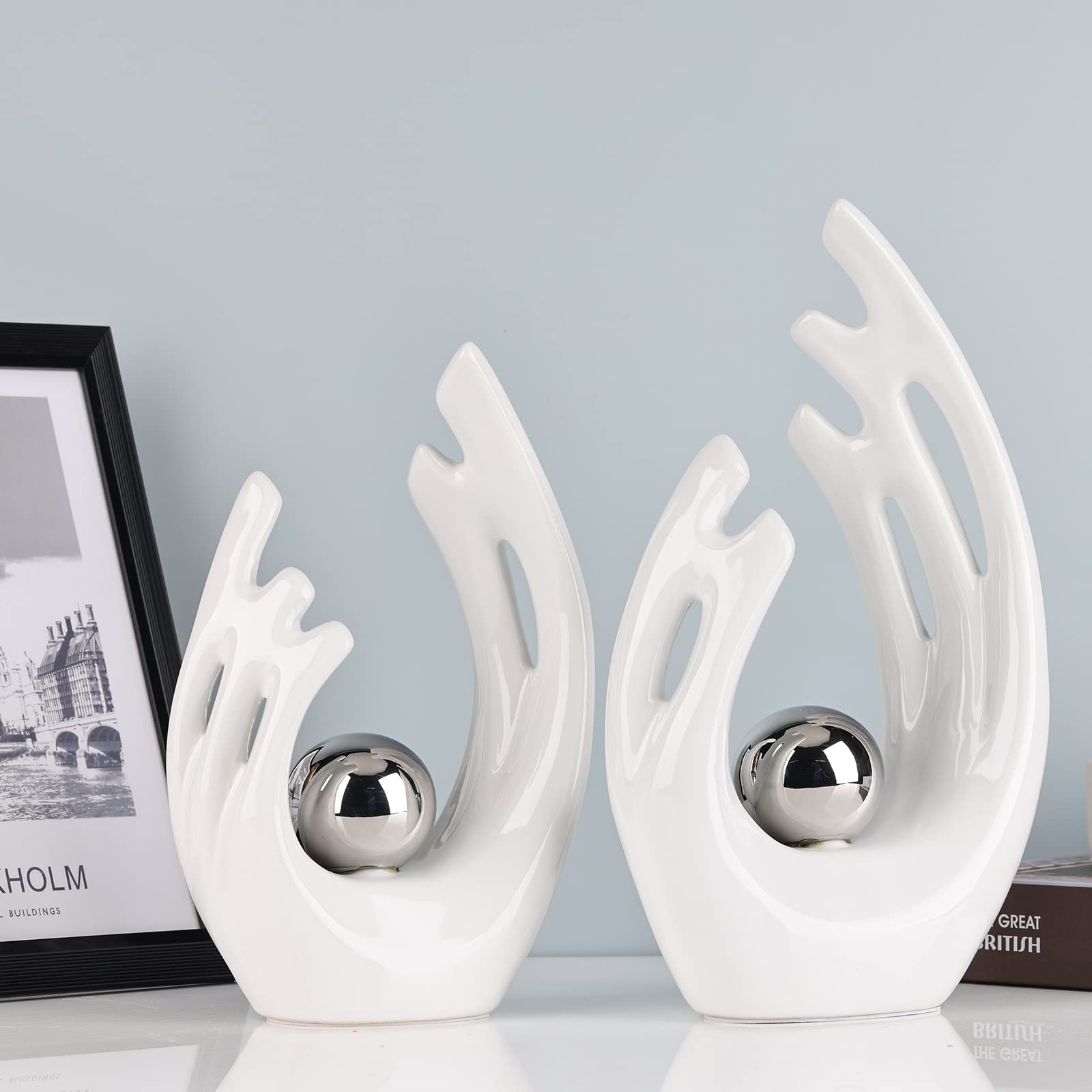 XMGZQ Centrotavola Moderno Design,Statuette Decorative Casa,Arredo Casa,Oggetti Decorativi per la Casa,Ceramica Accessori Casa Arredamento,Statue Decorative Casa,Angioletto Ceramica,Scultura,Statuetta