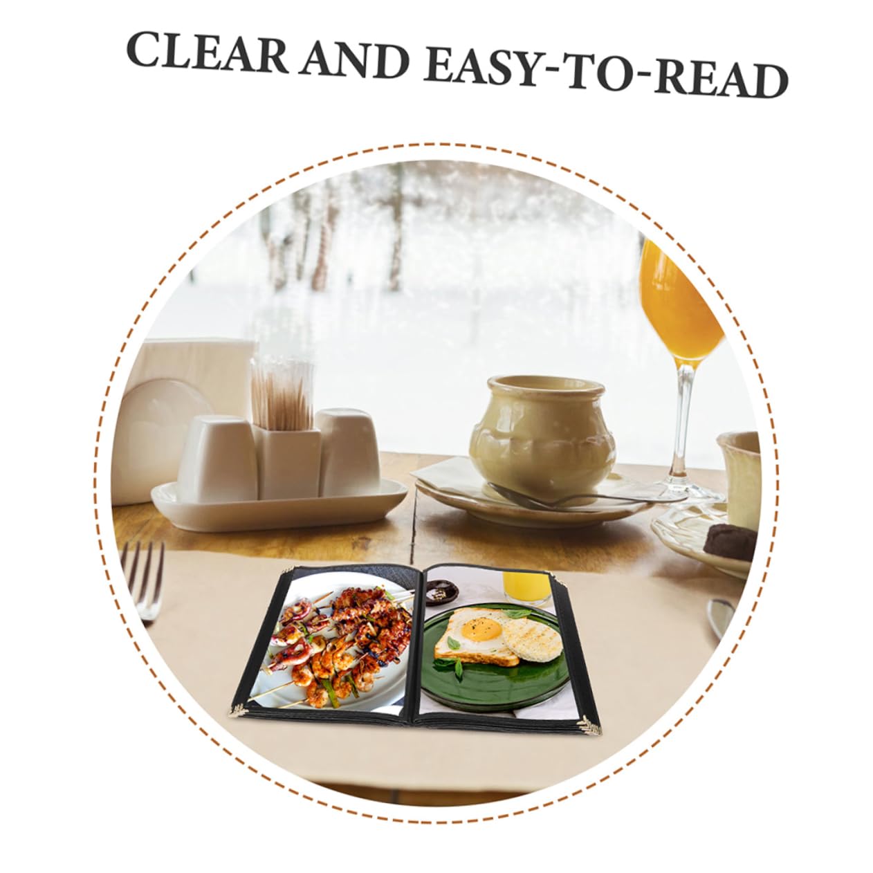 Alipis Restaurant Menu Cover Holder Page Menu Folder for Bar Cafe Stylish and Design