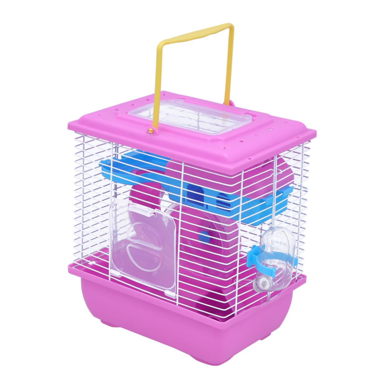 BESPORTBLE Double Layer Acrylic Hamster Cage for Small Pets Portable Villa House Running Wheel Leakproof Water Jug Chinchilla House for Hamsters