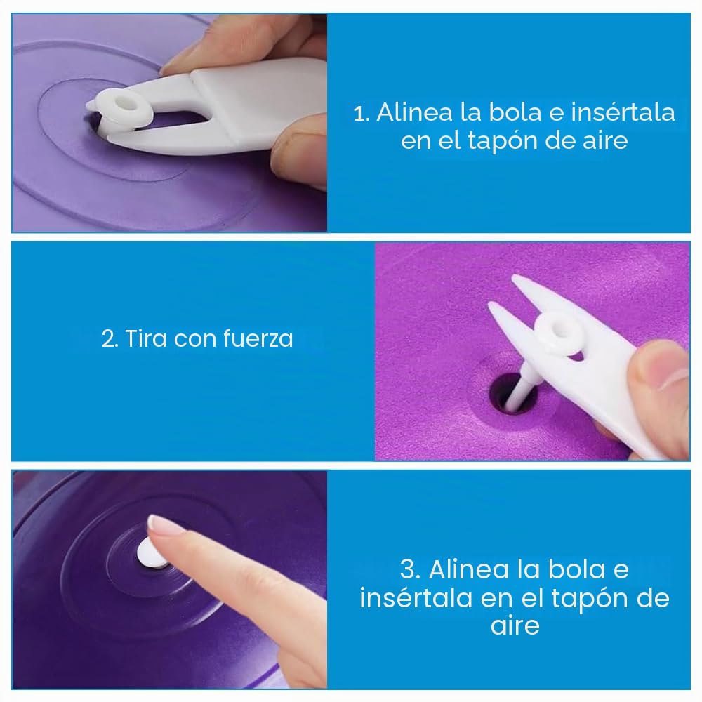 12 Piezas Tapón para Pelota de Ejercicio, Pelota de Yoga Pelota de Ejercicio Fitness Tapón de Aire Pin Adaptador Kit con 1 Pieza Extractor de Tapón para Pelota de Ejercicio Fitness Cama