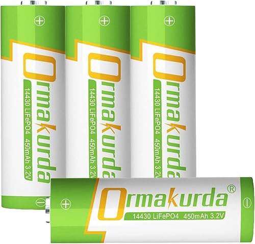 Miniatura 8 de 14430 Lifepo4 Batería solar, 14430 3.2 V baterías recargables para luces solares, cepillo de dientes, afeitadora, linterna, paquete de 4