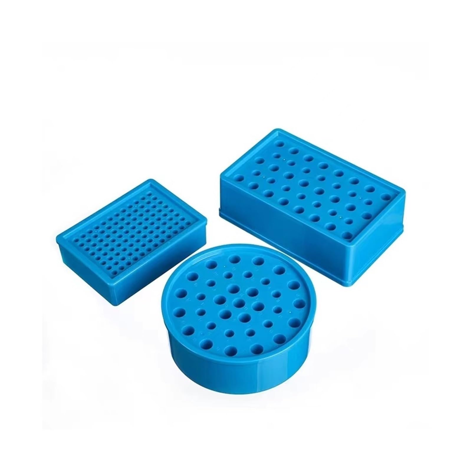 Caja de hielo de plástico for laboratorio, estante de almacenamiento de tubos de centrífuga PCR, suministros de laboratorio, 0,2/0,5/1,5/2ml, 1 unidad(38holes)