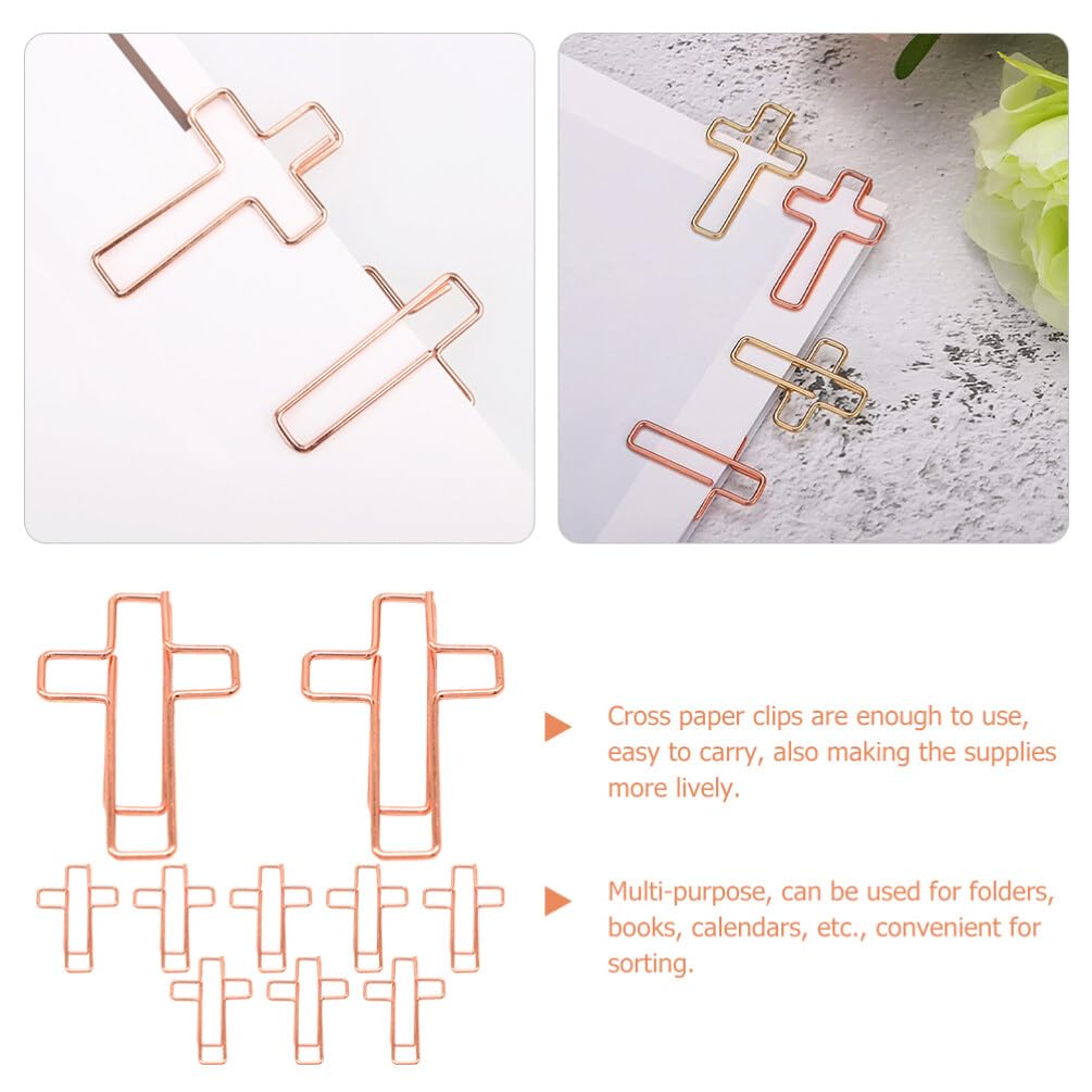OSALADI Einschulung Deko Kreative Kreuz Büroklammern aus Metall 10 Stück Kleine Büroklammern mit Langer Lebensdauer Multifunktionale Metallmarkierungsclips fürs Büro und Lernen