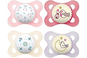 MAM Start Original + Night Pacifier, 4-Pack, 0-6 Months, Pink