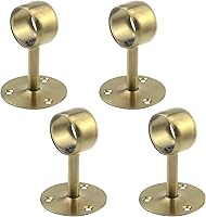 Vista 8 de Antrader Paquete de 4 soportes de acero inoxidable de 1.26 pulgadas de diámetro para armario, barra de soporte, soporte de tubería, soporte