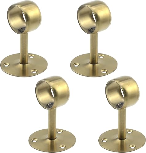 Miniatura 8 de Antrader Paquete de 4 soportes de acero inoxidable de 1.26 pulgadas de diámetro para armario, barra de soporte, soporte de tubería, soporte