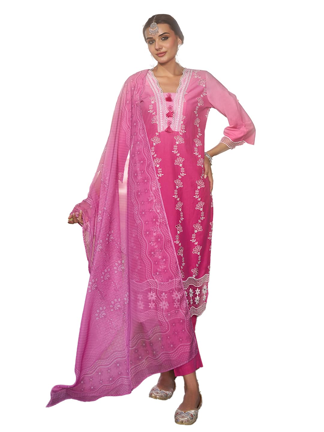 Womens Unstitched Salwar Suit Dress Material With Dupatta-image-29