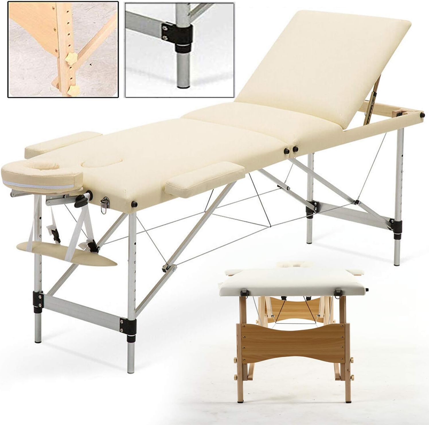 Lightweight Massage Table, Aluminium Portable Massage Bed Foldable 3