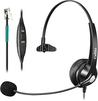 Amazon | ヘッドセット固定電話用 片耳 ノイズキャンセリングマイク