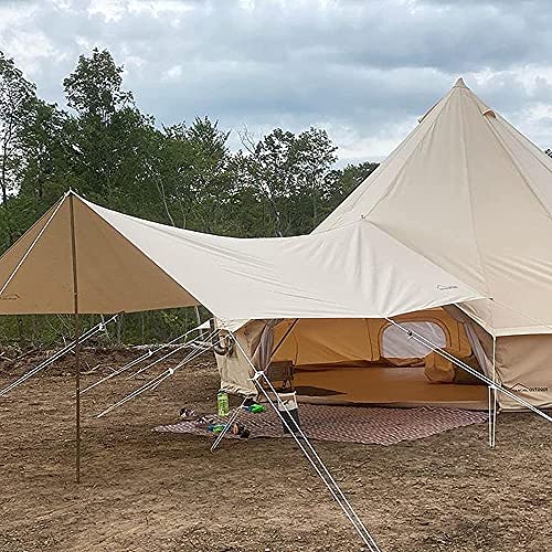 Danchel Outdoor Waterproof Cotton Canvas Yurt Bell Tent,Waterproof Rain Fly And Sun Shelter 3M/9.8Ft #TOP7