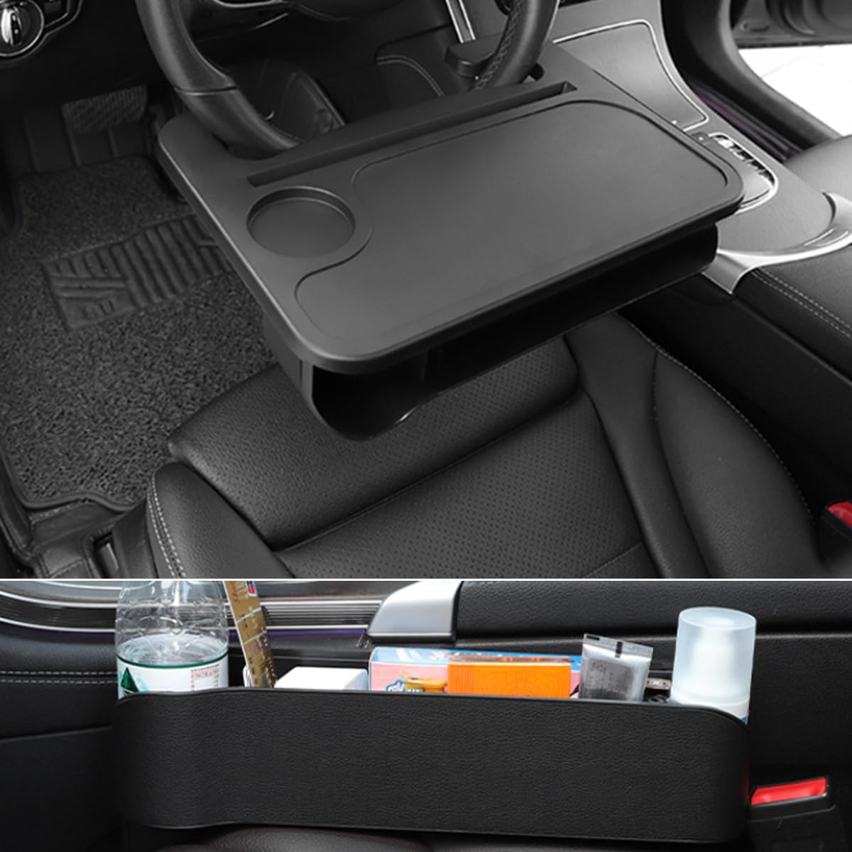 Amazon | solaay 車 ハンドル テーブル ドリンクホルダー車