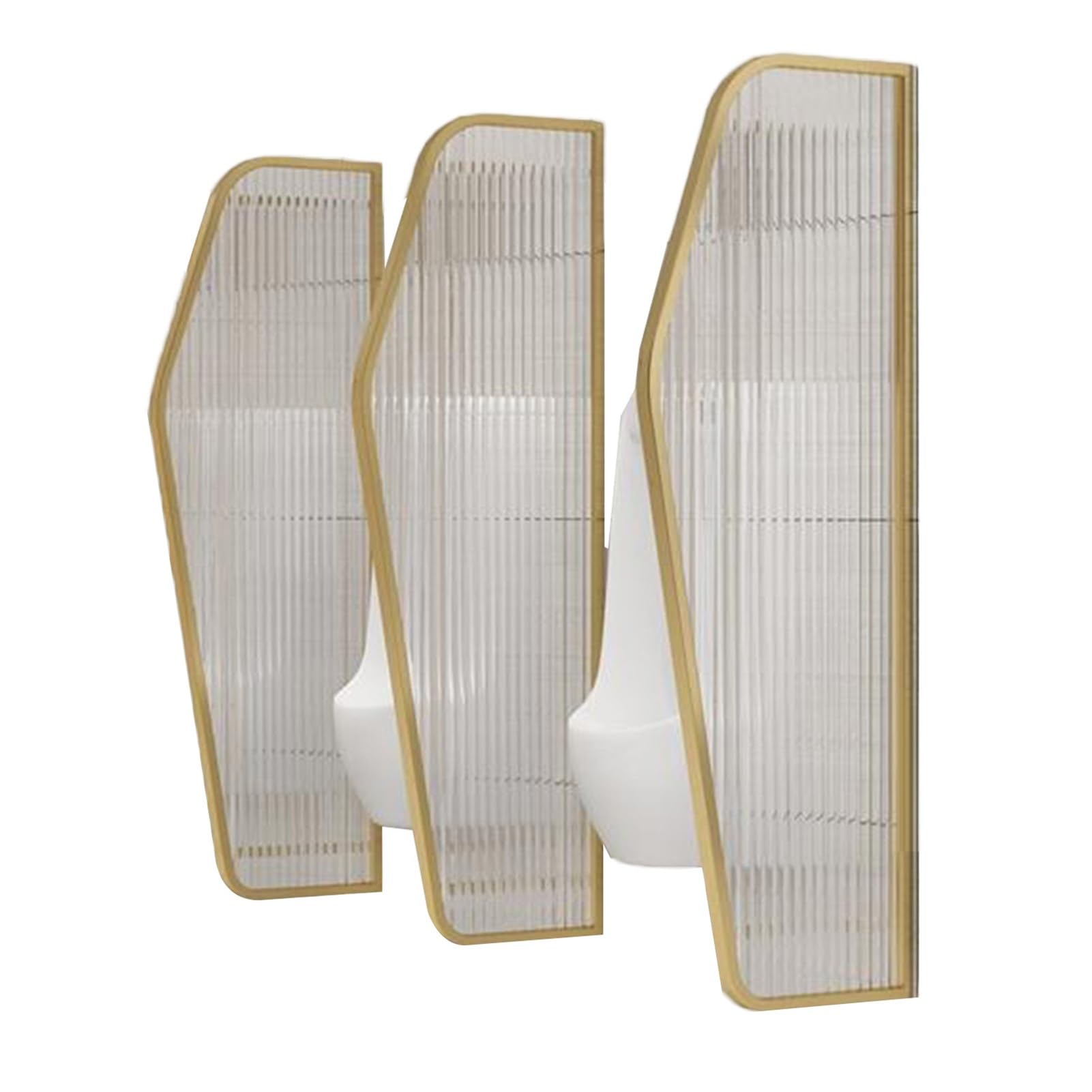 Zfucmayl Gold 47.24 X 15.74In Urinal Privacy Baffle,Adult Urinal Privacy Screen,Glass Panel Squat Toilet Baffle Screen,For Public Places/Hotels/Shop(,47.24 X 15.74In-3Pcs)