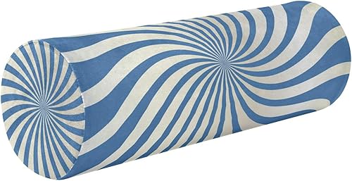 Almohada de cojín azul para leer rollo de cuello almohada para dormir almohada redonda decorativa cojín inserto lumbar rollo almohada de apoyo