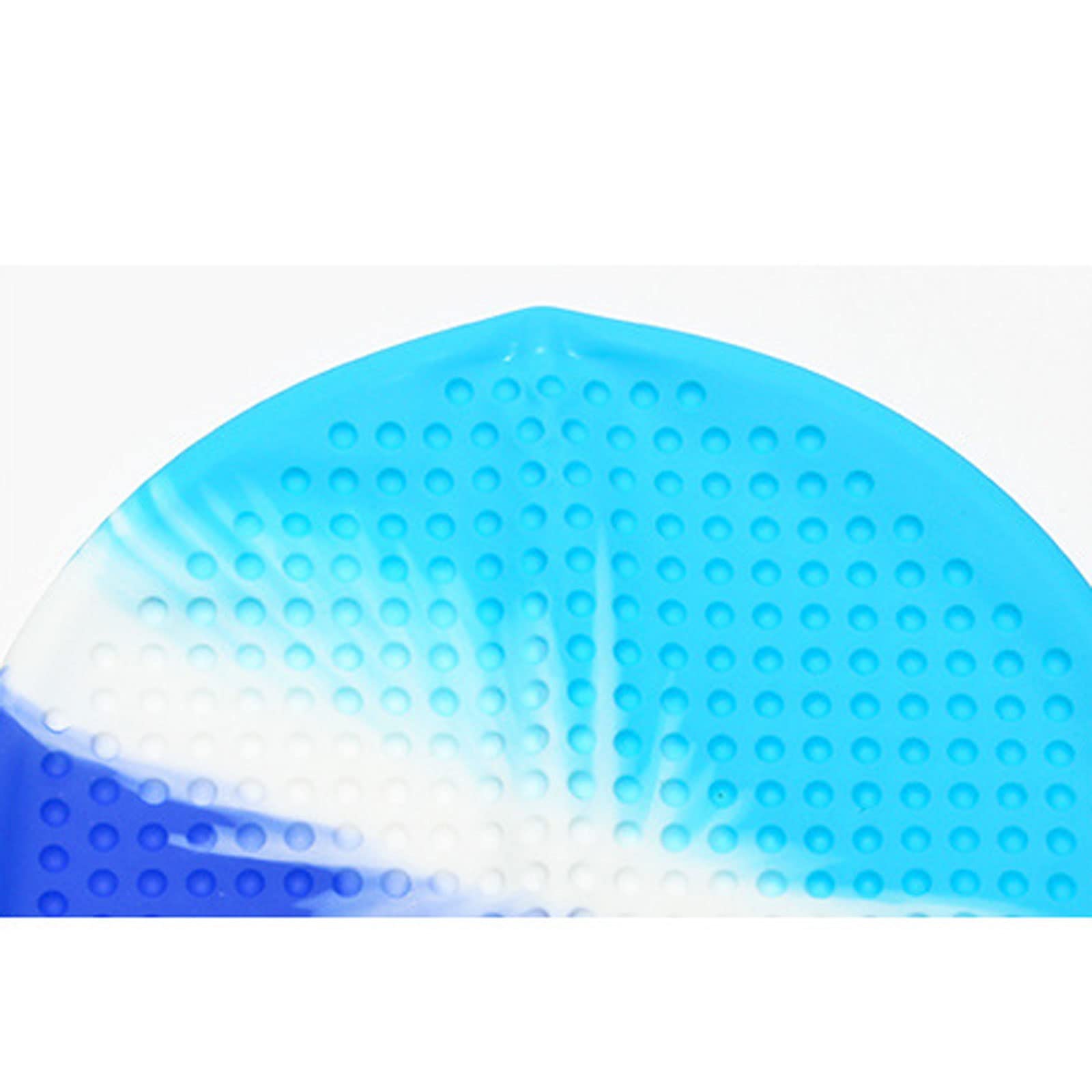 Bonnet de bain grand bonnet de bain imperméable en silicone pour cheveux longs, protection des oreilles, bonnet à bulles d'eau pour femmes et hommes badmuts