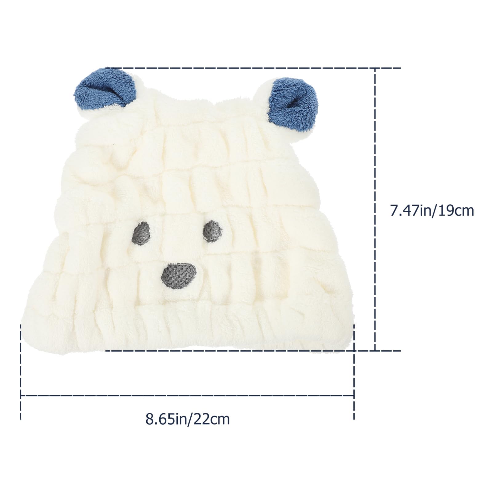 PartyKindom Boys and Girls Hair Towel Wrap for Girls Cartoon Pattern Soft Fleece Hair Drying Cap Easy to Wear Travel Size