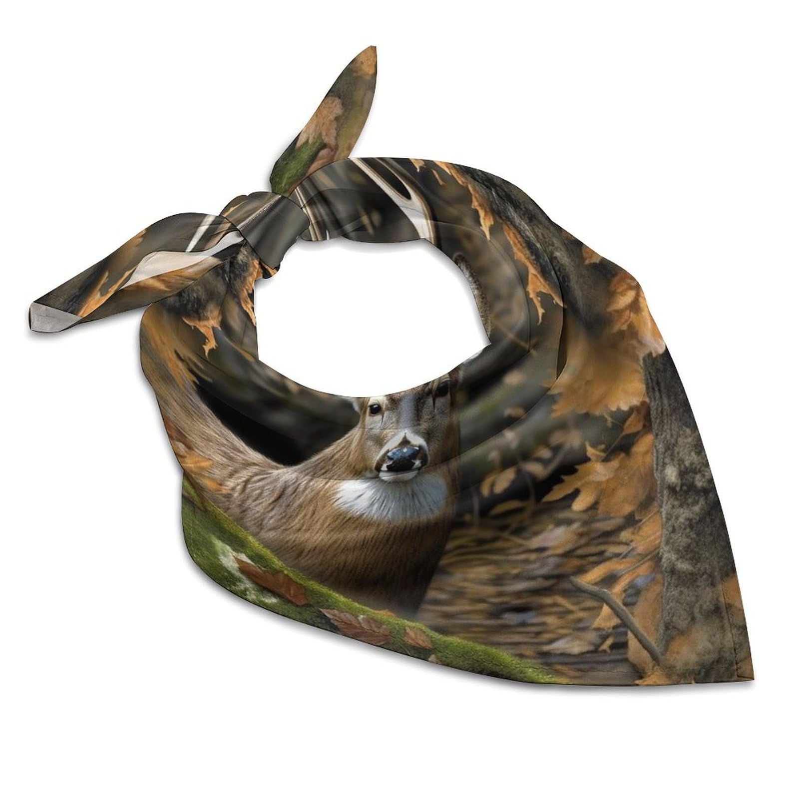 IOLVSHGH Camouflage Deer 18 Inches Satin Head Scarf Lightweight Silk Hair Scarves Soft Silk Head Scarf for Women Large Satin Bandanas Square Headscarf Fashion Headband Neckerchief Neck Scarves Gift