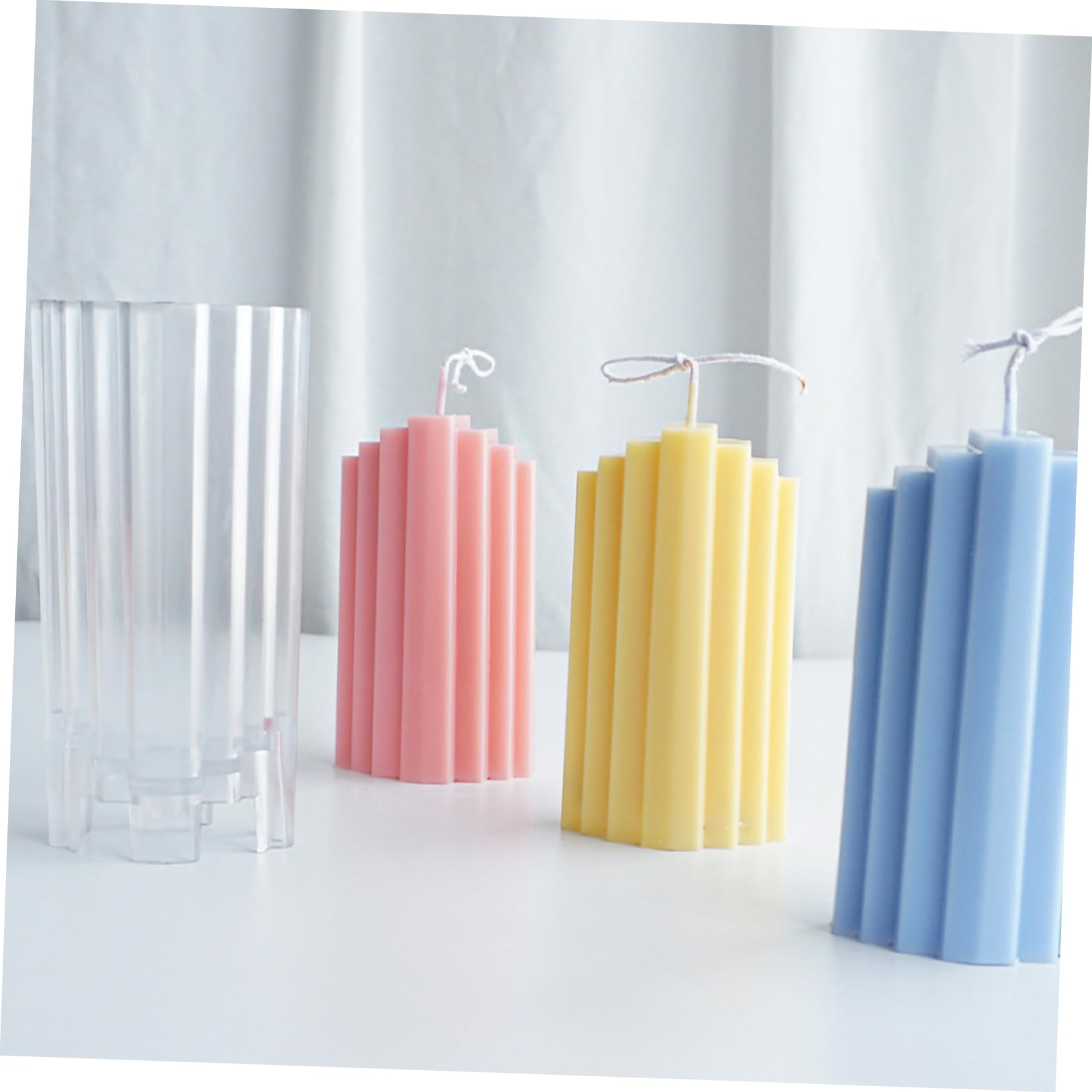 SHINEOFI 3piezas Molde De Vela Diy De Creativo y Único Molde De Cera Para Manualidades Forma De Bloque Para Artesanía