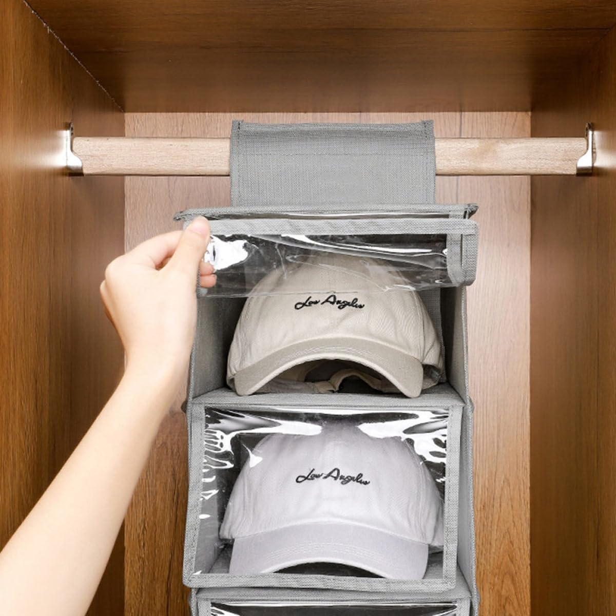 Borsa Appendibile Non Tessuto a 10 Strati Copertura, Grande Capacità Riutilizzabile per Cappelli e Biancheria, Organizzatore Semplice e Pratico per Armadio