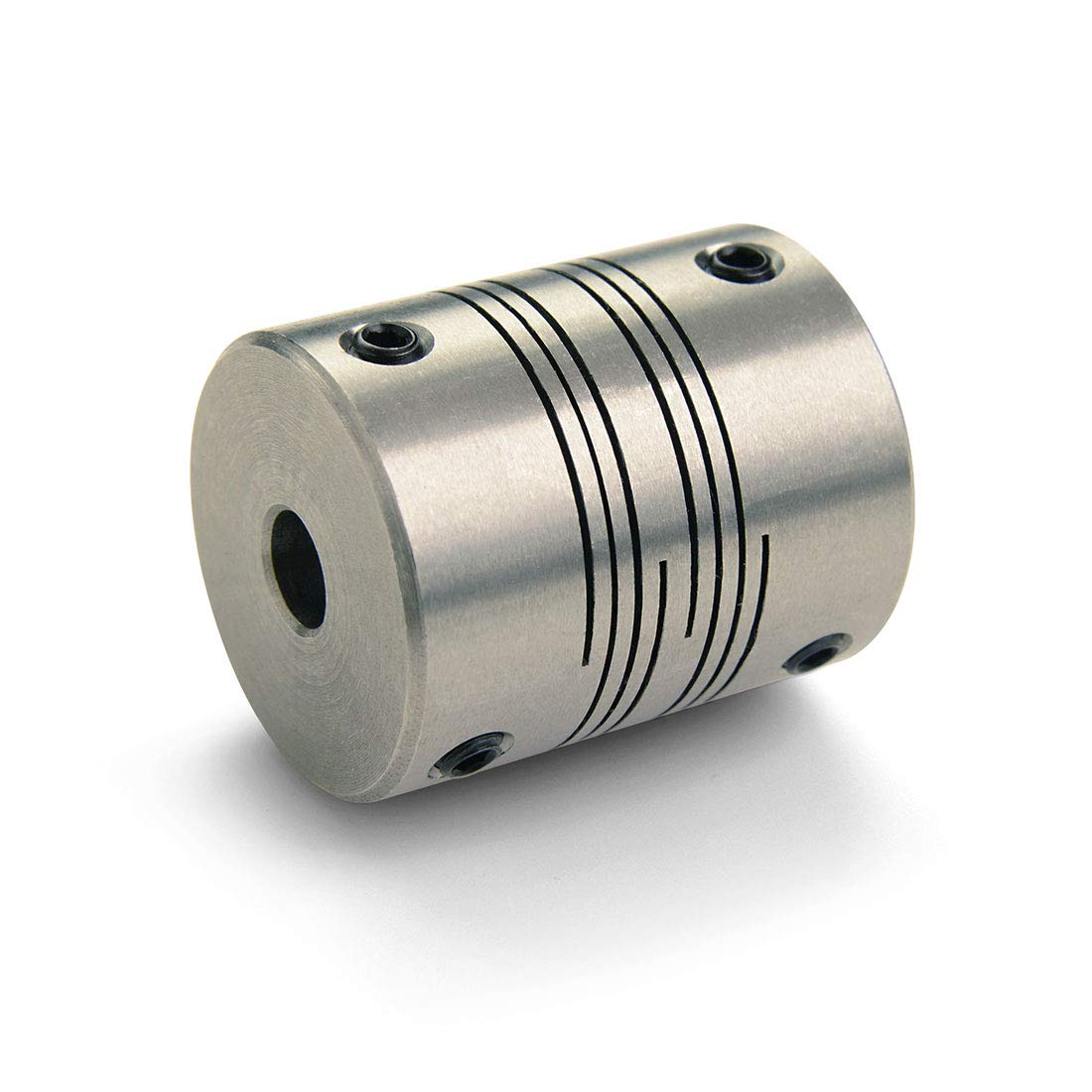 Ruland PSMR32-8-7-SS 303 Stainless Steel Beam Coupling, 4-Beam Set Screw Style, 8 mm x 7 mm Bores, 31.8 mm OD, 38.1 mm Length