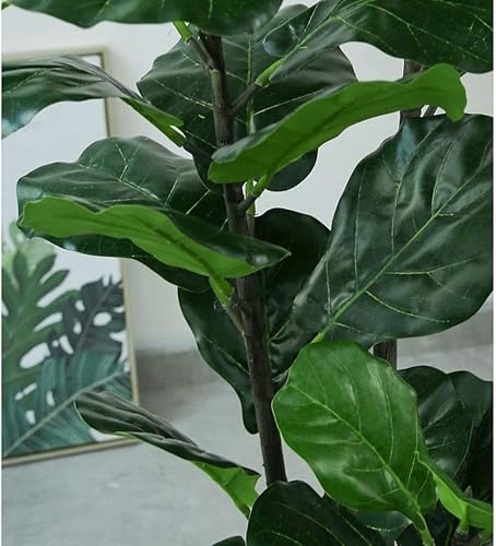 Miniatura 4 de Plantas falsas, árbol artificial, rama de árbol artificial nórdico, ficus lyrata, árbol de banano falso para el hogar, jardín, decoración de bonsái,
