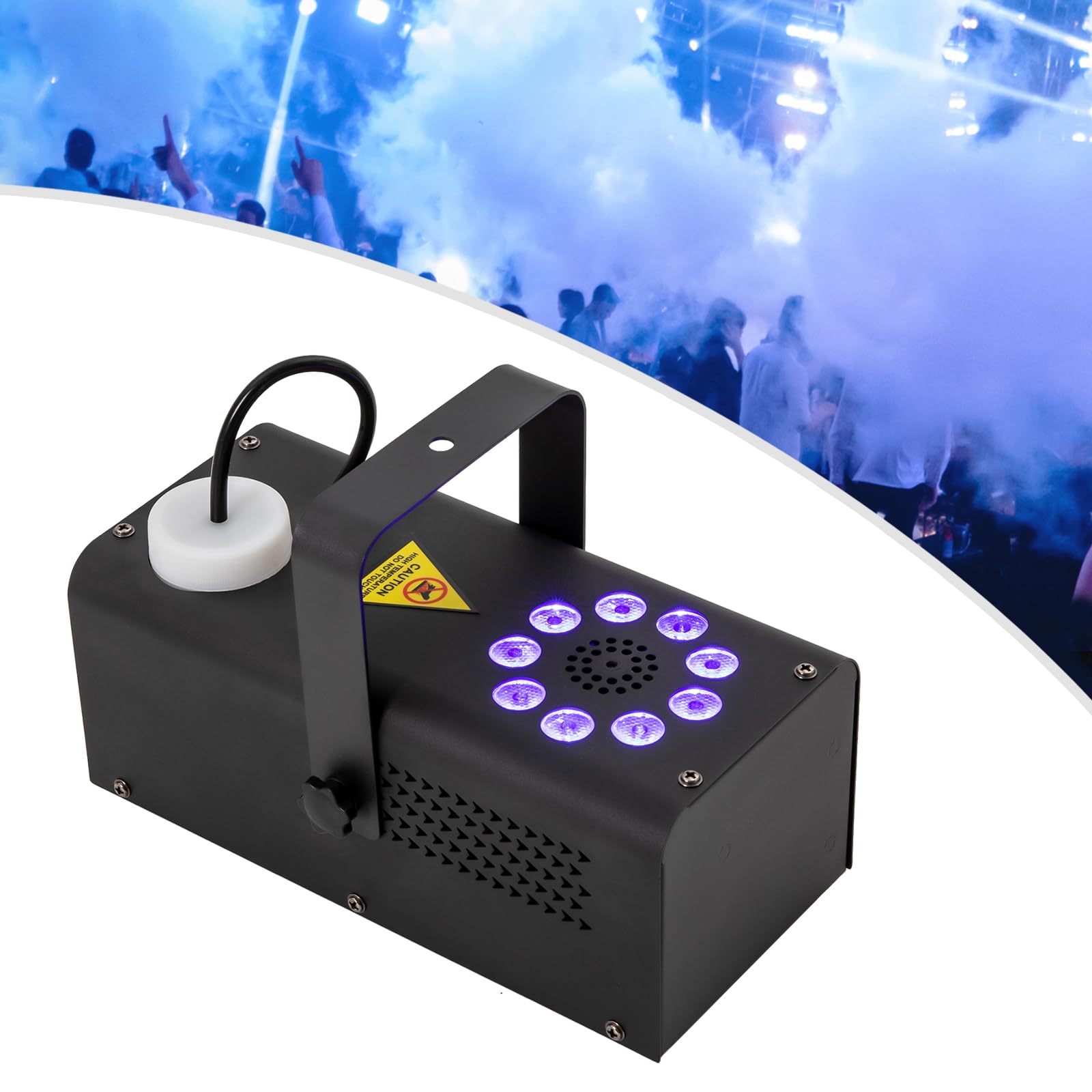 Nebelmaschine mit Fernbedienung Led Nebelmaschine 500W Nebel-SprüHgeräT mit Rgb Farbwechsel, Fernbedienung SprüHweite für Party Hochzeit BüHne Bar Leise Freistehend/HäNgend für Event-Djs