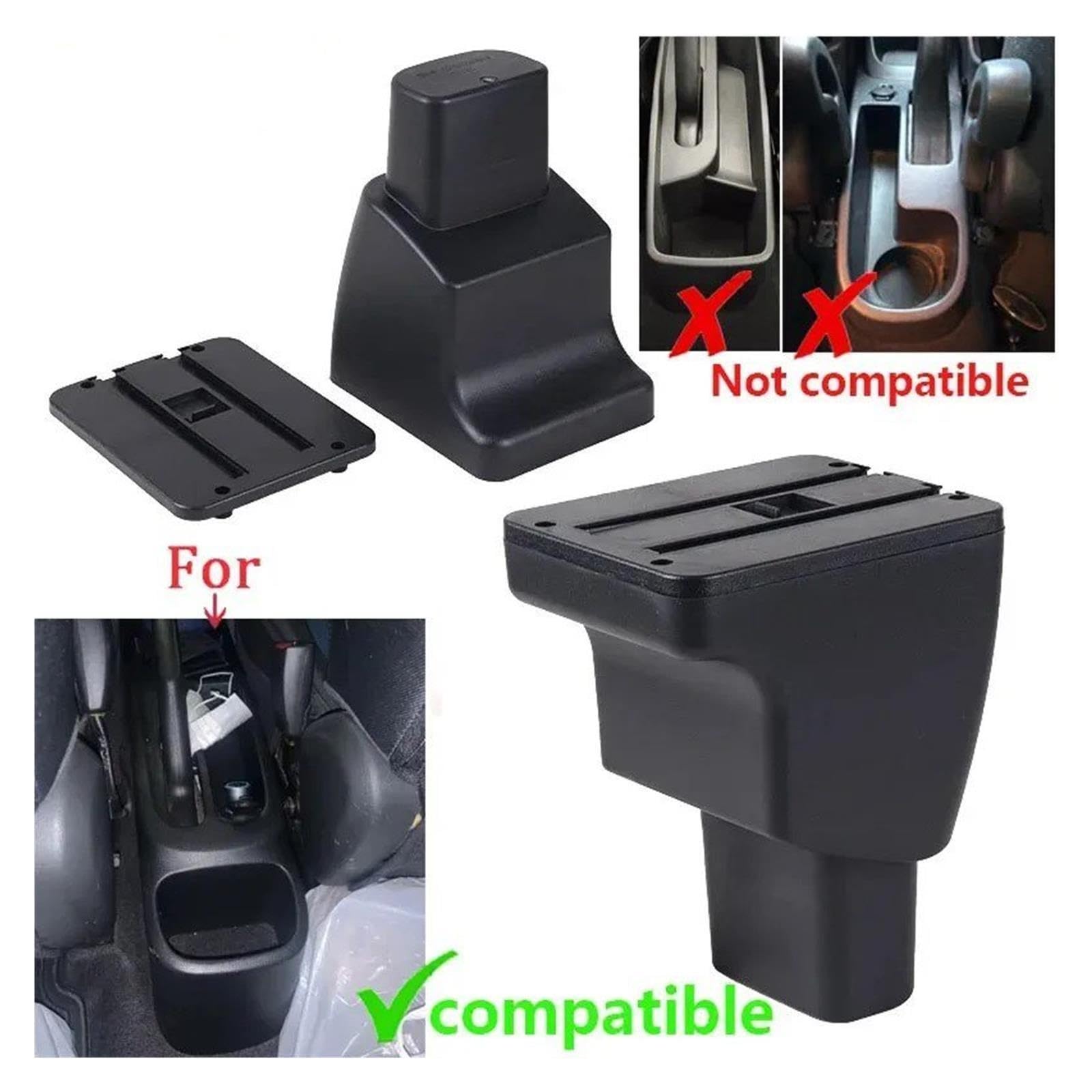 Piezas Interiores Caja Almacenamiento Apoyabrazos Coche Para Hyundai I10