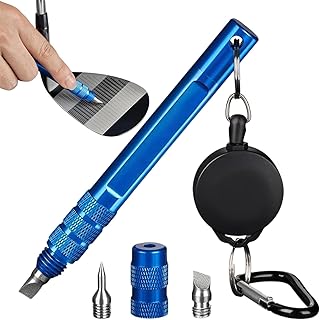 tacos golfe | Tacos Golfe com 3 Pontas Ferramenta Re-ranhuramento Cunha Ferro | Ferramenta afiação para limpeza tacos golfe para cunhas e sulcos em forma Thaely