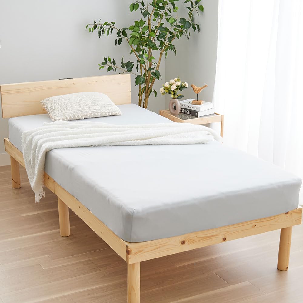 ベルーナ(BELLUNA) ボックスシーツ ダブル クィーン ニット素材