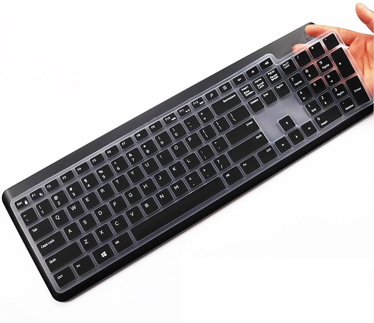 Jesra� Keyboard Cover Skin Protector for DELL KM117 Ultra-Thin Desktop PC Silicone Keyboard Cover-Black (B09WMLYSBW) Amazon Price History, Amazon Price Tracker