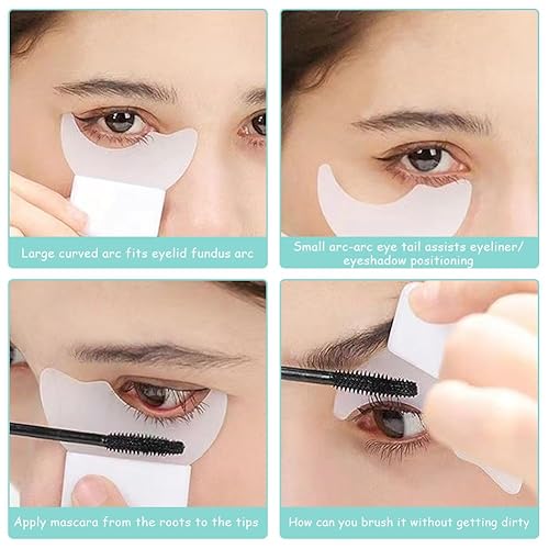 Miniatura 8 de Plantillas delineador de ojos, Herramienta delineador de ojos de silicona, Plantilla de delineador de ojos alado, Ayuda reutilizable para delineador