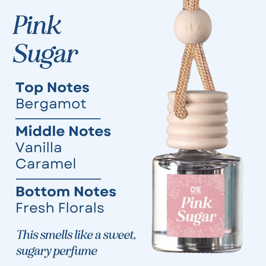 CE Craft Pink Sugar + Pink Sands Auto Air Hanging Duftöl Diffusor, Auto Lufterfrischer Diffusor für ätherische Öle, Düfte Duft Aromatherapie Auto Diffusor 2 Pack