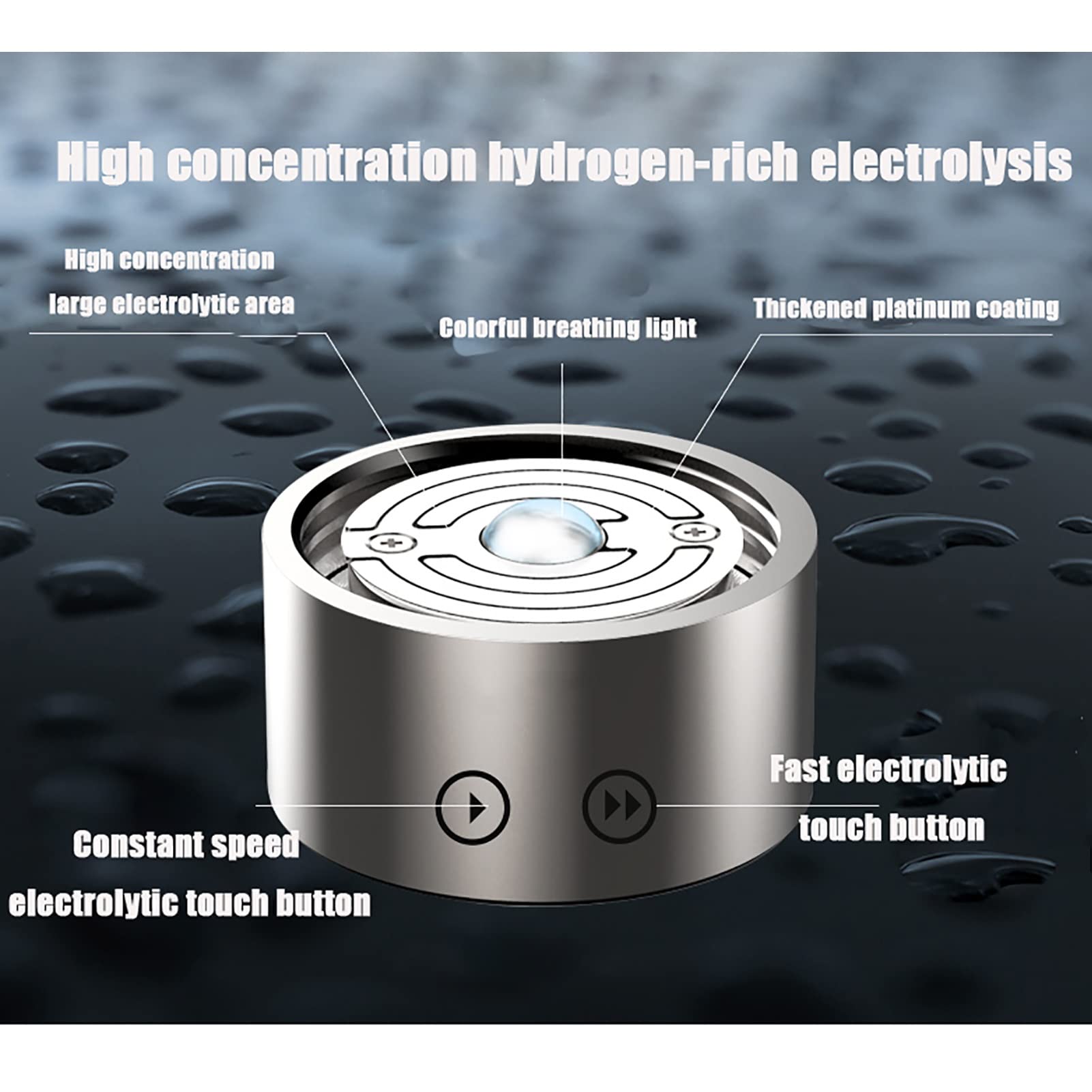 Przenośna alkaliczna butelka na wodę wodorowa Generator wody Bogaty wodór Jonizator USB Akumulator Tryb 1 Minuta i 3 Minuty Spraw, aby woda o wysokim stężeniu wodoru Szklana butelka 480 m